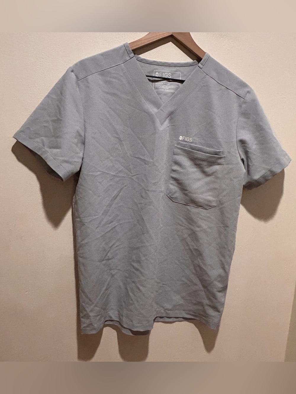 Figs Technical Collection Grey Short Sleeve Scrubs Shirt - Women’s Men’s Size XS